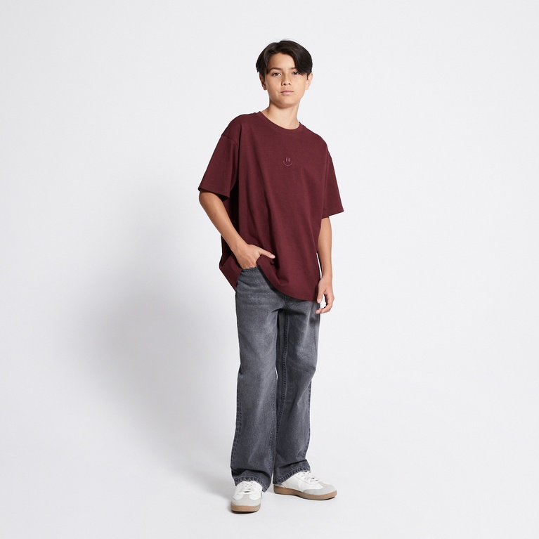 Oversized tee "Venice star" Dark Burgundy